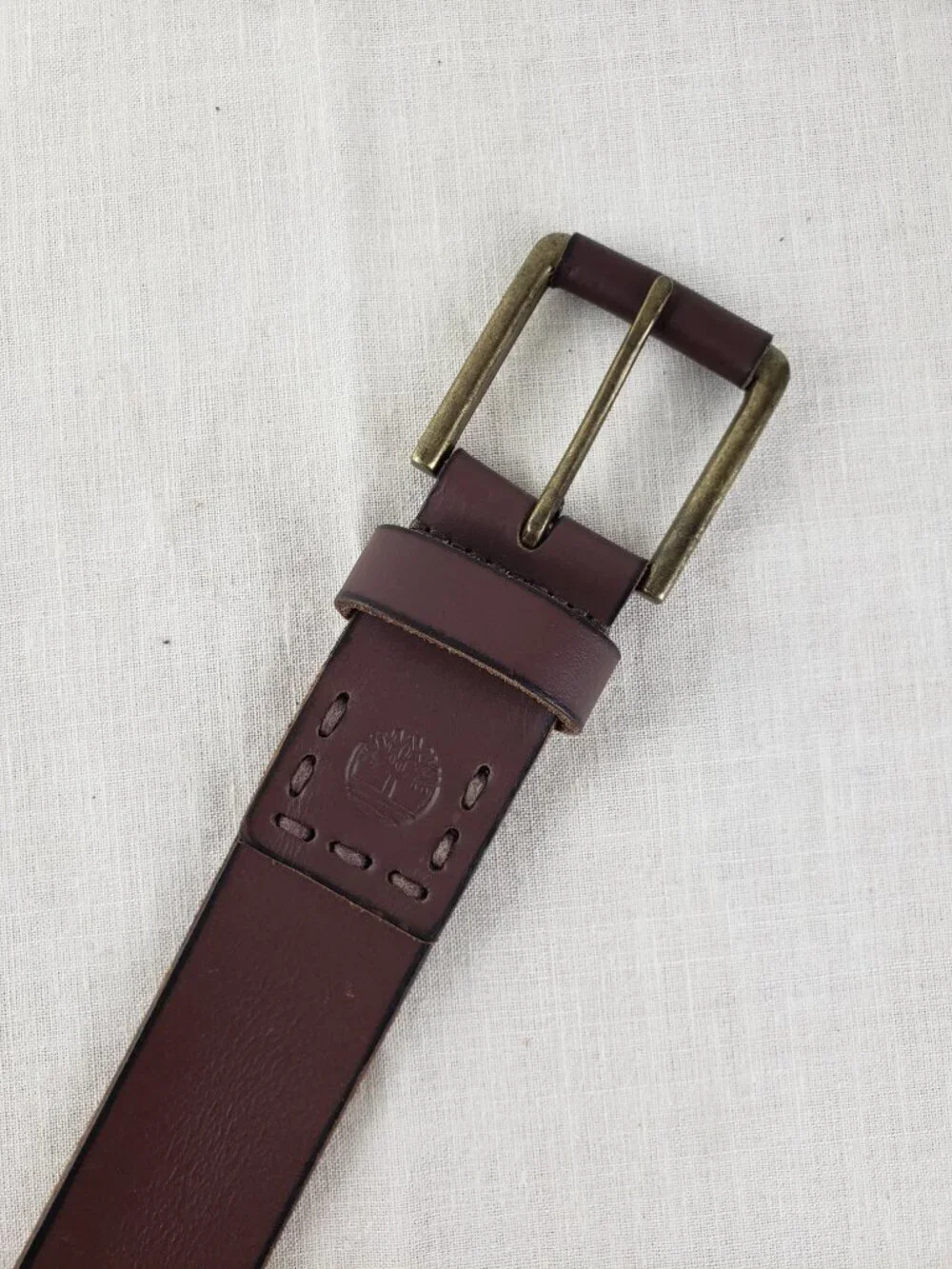 Timberland Brown Leather Belt Casual Mens Medium 34-36